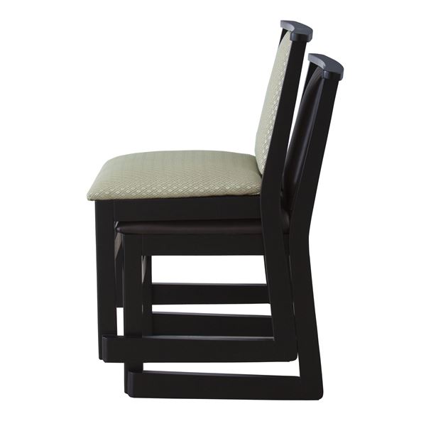 お座敷チェア パーソナルチェア 約幅46cm グリーン BC-343GR スタッキング 和風 料理店 店舗 冠婚葬祭 - 画像 (3)