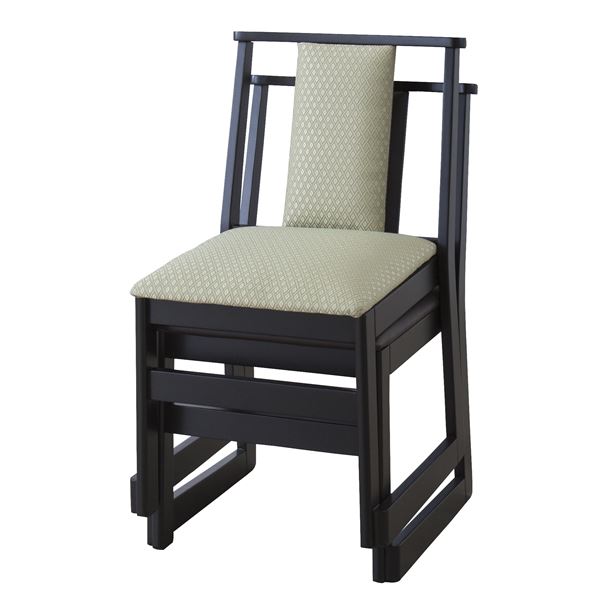 〔2脚セット〕 お座敷チェア パーソナルチェア 約幅46cm ダークブラウン BC-243DBR スタッキング 和風 料理店 店舗 冠婚葬祭 - 画像 (2)