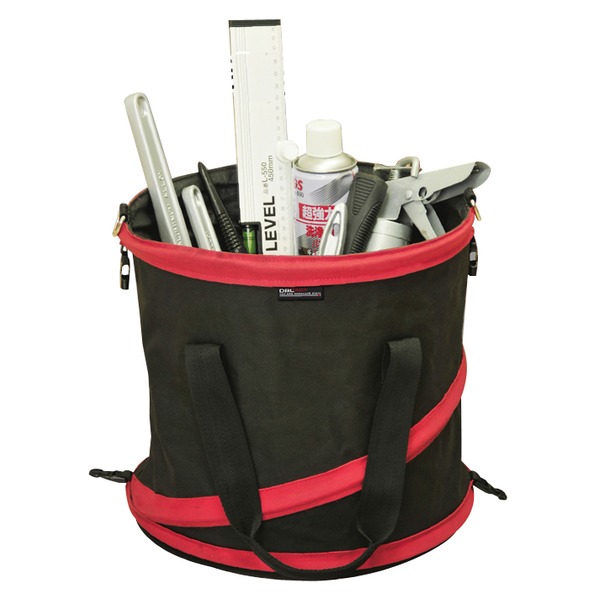 (まとめ)DBLTACT 折りたたみジャンピングバケツ/収納バッグ 【Mサイズ】 DTJ-M 〔業務用/家庭用/DIY/日曜大工〕【×3セット】