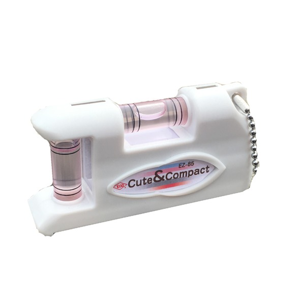 (まとめ)KOD イージーレベル 水平器/測定工具 【85mm】 マグネット内蔵型 EZ-85W ホワイト(白) 〔業務用/DIY用品/日曜大工〕【×20セット】