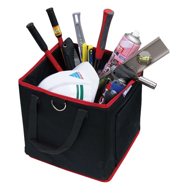 (まとめ)DBLTACT 折りたたみ式バケット/収納用具 【ファスナー式/Mサイズ】 DTF-M 〔業務用/DIY/日曜大工〕【×20セット】