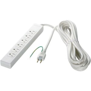 バッファロー(サプライ) 3ピン式電源タップ 6個口タイプ マグネット付 2m ホワイト BSTAPMG3620WH