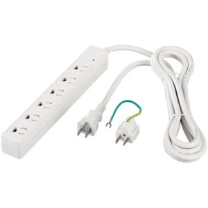 バッファロー(サプライ) RoHS対応 3ピン式電源タップ 6個口タイプ マグネット付 3m ホワイト BSTAPMS3630WH