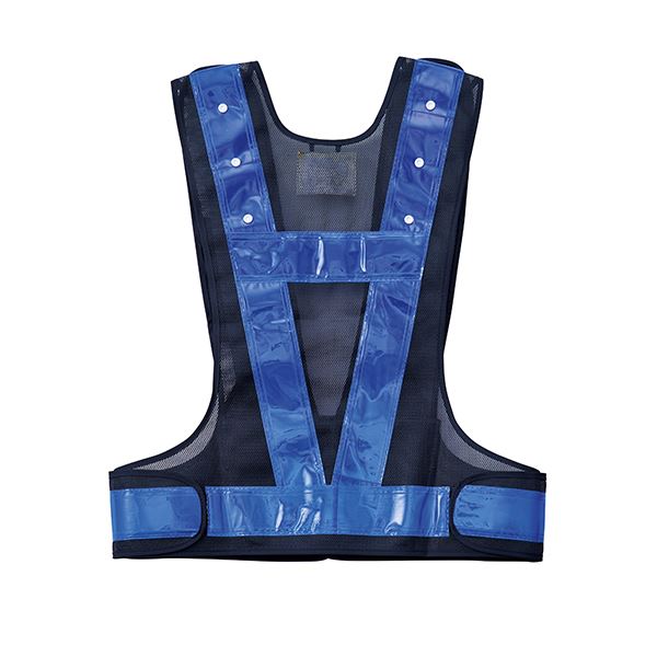 多機能ベスト(紺/青) (メッシュ部:紺・反射部:青)【代引不可】 - 画像 (2)