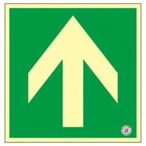 中輝度蓄光式床用誘導標識 ↑ 床13【代引不可】