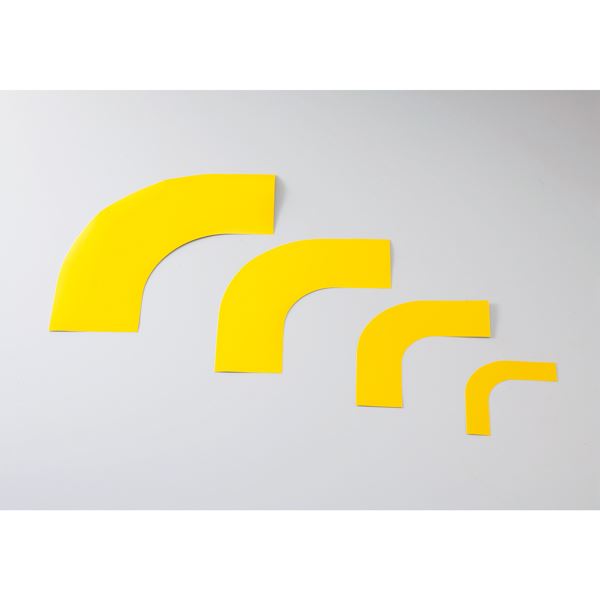 ガードテープ用コーナーテープ GTL-100Y ■カラー:黄 100mm幅【10枚1組】【代引不可】