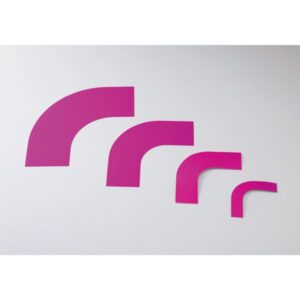 ガードテープ用コーナーテープ GTL-100RP ■カラー:赤紫 100mm幅【10枚1組】【代引不可】