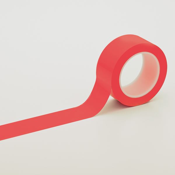 クリーンルーム用ラインテープ HCP-50R ■カラー:赤 50mm幅【代引不可】