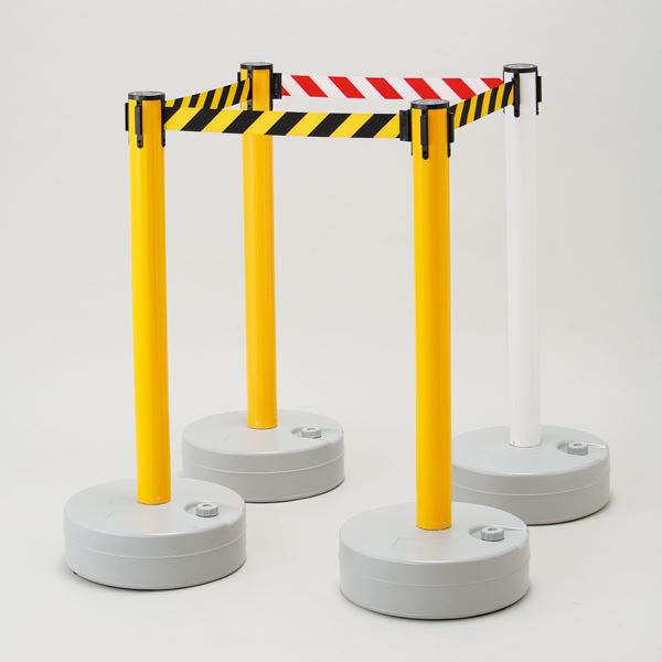 バリアースタンド BRS-YU ■カラー:(ポール)黄【代引不可】