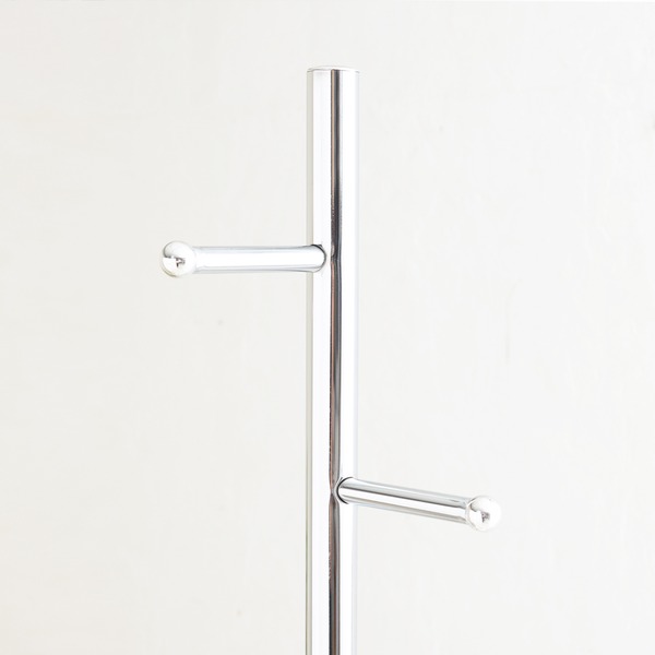 【3個セット】スリムポールスタンド(ポールハンガー) スチール製 高さ177cm アイアン/帽子掛け/コートハンガー/収納/スリムタイプ/モダン/高級感/シルバー(銀)/NK-510 - 画像 (3)