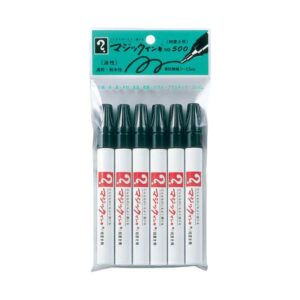 (まとめ) 寺西化学 油性マーカー マジックインキ No.500(細書き用) 黒 M500-T1-6P 1パック(6本) 【×5セット】