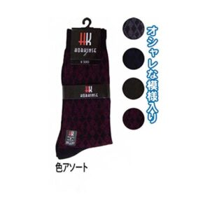 紳士綿混ホーキンスリンクスソックス 40613HK カラーアソート/指定不可 【10個セット】 45-602