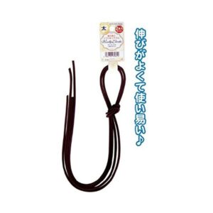 伸び良いソフトウーリーゴム(濃茶・太・1m×2本入) 【12個セット】 18-961