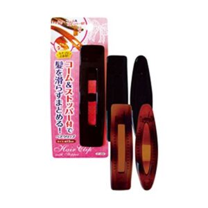 滑りにくい！コーム＆ストッパー付ヘアクリップ カラーアソート/指定不可 【12個セット】 27-284