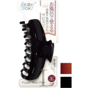 金属不使用でお風呂でも使えるヘアクリップ（大） カラーアソート/指定不可 【12個セット】 27-285