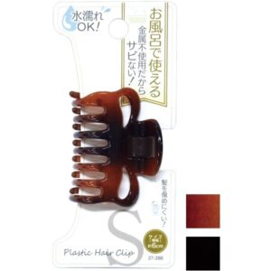金属不使用でお風呂でも使えるヘアクリップ（小） カラーアソート/指定不可 【12個セット】 27-286