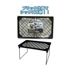 重ねて便利！整理棚黒 特大39×24×19cm 【12個セット】 30-922