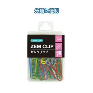 カラーゼムクリップ（32mm・60P） 【12個セット】 32-329