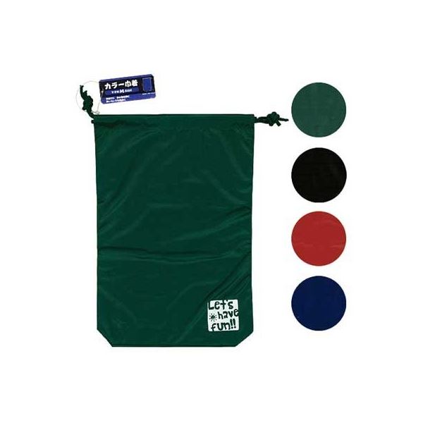 カラー巾着(マチ付・M) カラーアソート/指定不可 【12個セット】 34-263