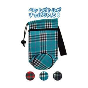 581チェック柄ボトルケース（500ml） カラーアソート/指定不可 【12個セット】 34-581