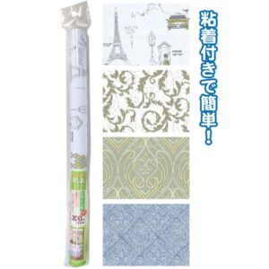 デコレーション粘着シート（45×100cm・デザインアソート） 【12個セット（4柄×各3個）】 38-628