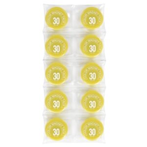 (業務用100セット) ミツヤ カラーマグネット MR-30 黄 30mm 10個