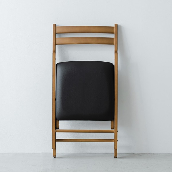 【4脚セット】折りたたみ椅子(ブラウン/茶) イス/チェア/ダイニングチェア/フォールディングチェア/コンパクト/北欧風/木製/天然木/クッション/1人用/背もたれ付き/完成品/NK-026 - 画像 (4)