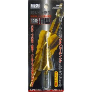 H＆H スパイラルステップドリル/先端工具 【STP-4 10段】 4～22mmサイズ 〔DIY用品/業務用/大工道具/DIY用品〕