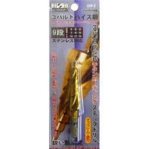 H＆H コバルトステップドリル/先端工具 【STP-7 9段】 4～12mmサイズ 〔DIY用品/業務用/大工道具/DIY用品〕