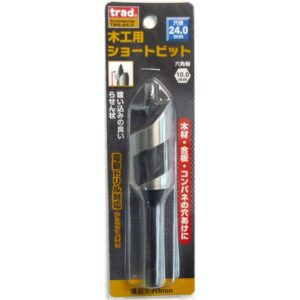 (業務用10個セット) TRAD 木工用ショートビット/先端工具 【穴径：24mm】 インパクト12V対応 TWS-24.0 〔DIY用品/大工道具〕