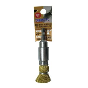 (業務用10個セット) H＆H 六角軸筒型ブラシ/先端工具 【研磨仕上げ用/20mm】 真鍮 日本製 BEB-20 〔DIY用品/大工道具〕