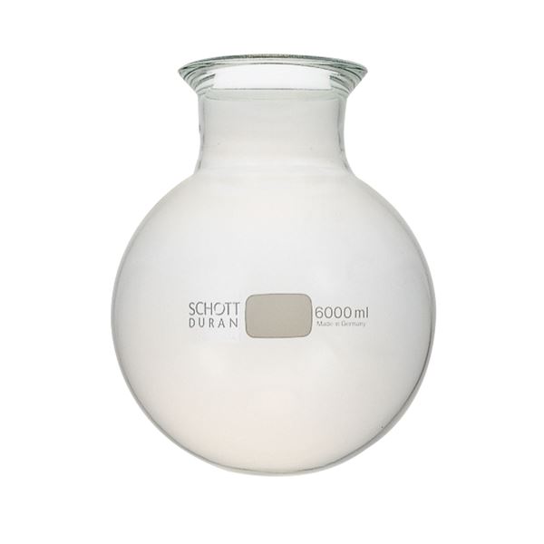【柴田科学】セパラブルフラスコ 丸形 バンド式(SCHOTTタイプ) 100mm 6L 005560-6000