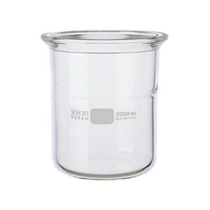 【柴田科学】セパラブルフラスコ 円筒形 バンド式(SCHOTTタイプ) 150mm 3L 005580-3000