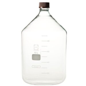 【柴田科学】ねじ口びん(メジュームびん) 赤キャップ付 10L 017200-100001