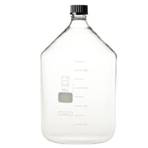 【柴田科学】ねじ口びん(メジュームびん) 黒キャップ付 10L 017200-100002