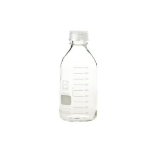 【柴田科学】ねじ口びん(メジュームびん) 透明キャップ付 1L【10個】 017200-10003A