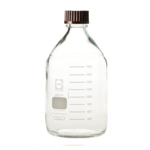 【柴田科学】ねじ口びん(メジュームびん) 赤キャップ付 2L 017200-20001