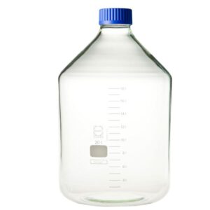 【柴田科学】ねじ口びん 広口 青キャップ付 20L 017250-20000