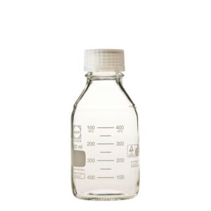【柴田科学】プレミアムボトル(メジュームびん) 白キャップ付 500mL【10個】 017260-500A