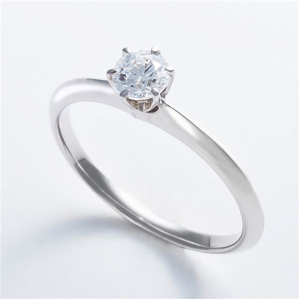 Dカラー・VVS2・EX Pt0.3ct ダイヤリング ソリティア一粒ダイヤ(鑑定書付き) 7号 - 画像 (2)