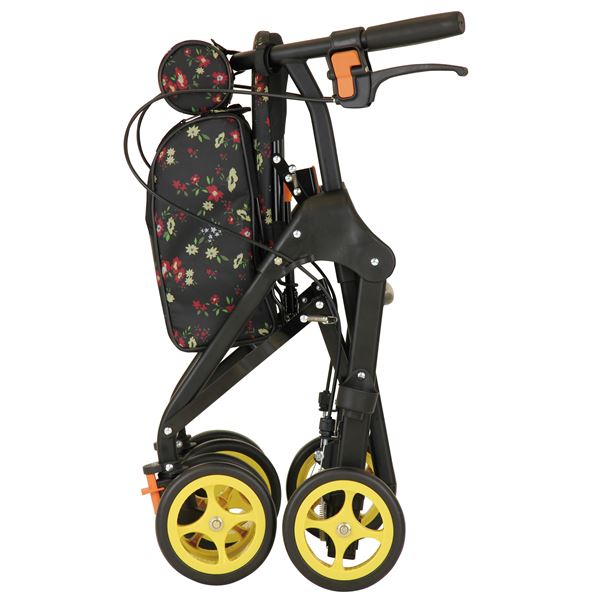 シルバーカー/手押し車 【ミドルタイプ】 U字型ハンドル 幸和製作所 『ラウンディ』 フラワーブラック 〔介護用品 福祉用品〕 - 画像 (2)