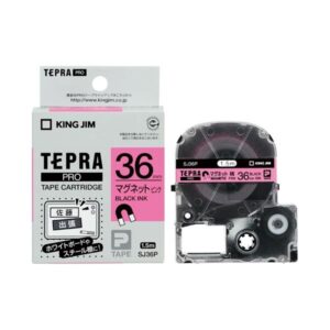 キングジム PROテープ マグネット ピン/黒字 SJ36P