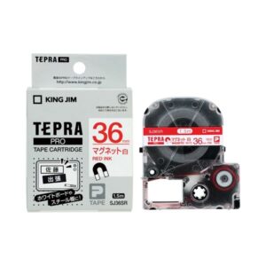 キングジム PROテープ マグネット 白/赤文字 SJ36SR