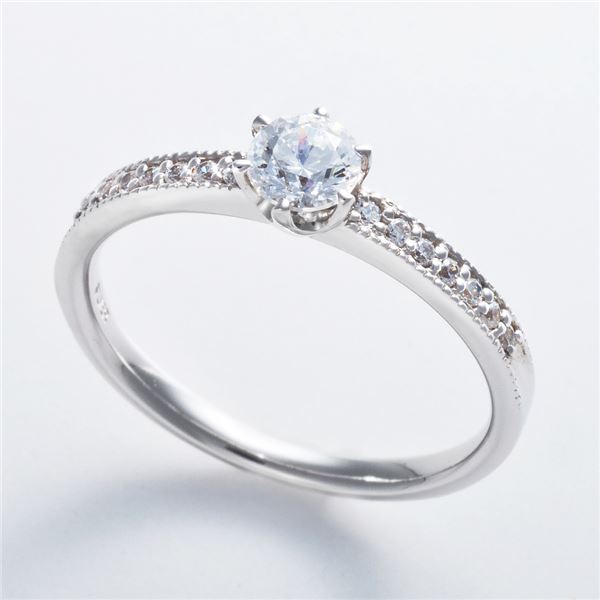 Dカラー・VVS2・EX Pt0.3ct ダイヤエタニティリング (鑑定書付き) 10号 - 画像 (2)