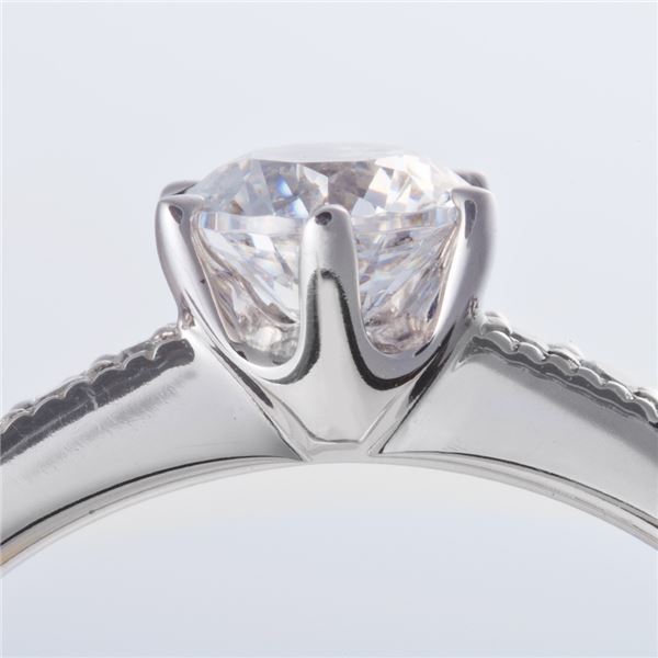 Dカラー・VVS2・EX Pt0.3ct ダイヤエタニティリング (鑑定書付き) 15号 - 画像 (3)