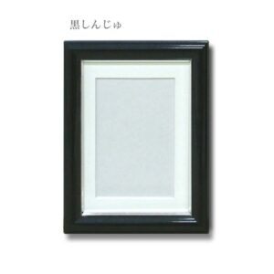 スタンド式葬儀額/遺影額 【キャビネサイズ 黒しんじゅ】 パールカラー 前面:無反射ガラス 日本製