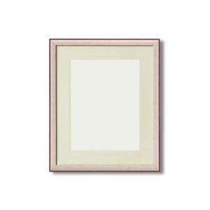 軽量水彩額縁/フレーム 【F6号/ホワイト】 壁掛けひも/UV(紫外線)カットアクリル/マット付き 化粧箱入り 8155