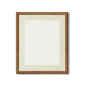 軽量水彩額縁/フレーム 【F8号/オーク】 壁掛けひも/UV(紫外線)カットアクリル/マット付き 化粧箱入り 8155