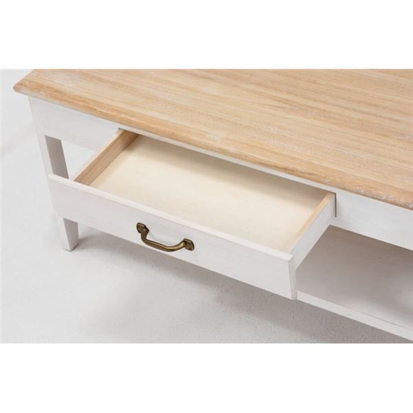 テレビ台 テレビボード 幅75cm 木製 収納棚付き コンパクト シャビーシック リビング ダイニング【代引不可】 - 画像 (3)