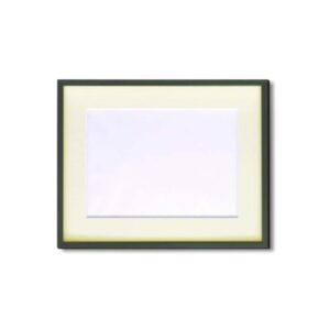 水彩額縁/フレーム 【F4号/グリーン】 壁掛けひも/アクリル/マット付き 化粧箱入り 5767